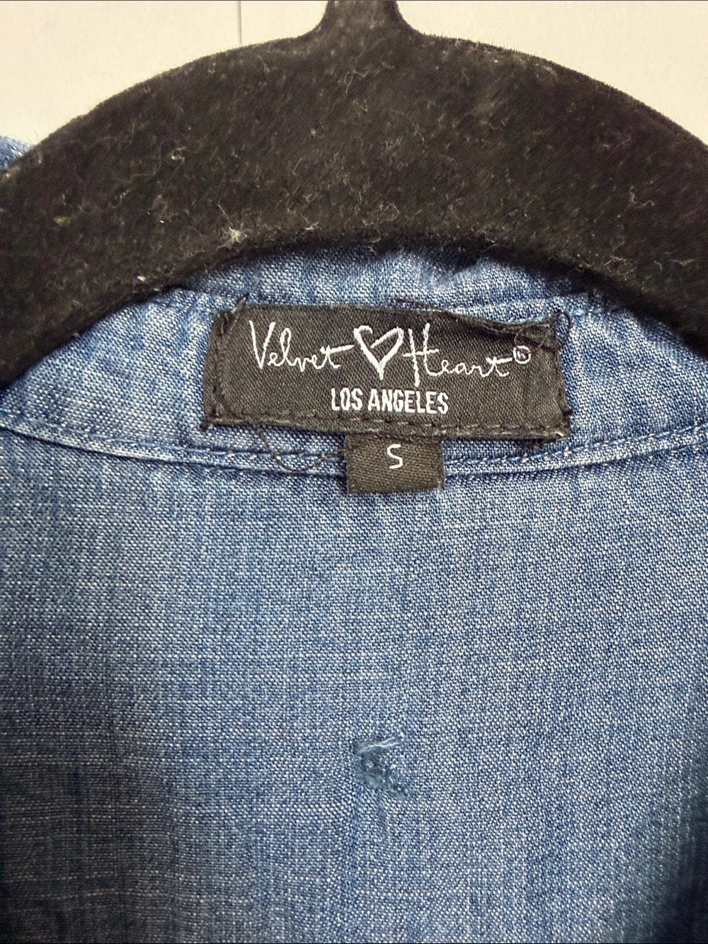 Velvet Heart Light Blue Denim Button-Down Shirt - Picture 2 of 4